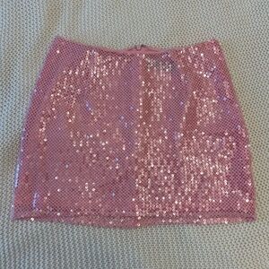 Pink Sequin Mini Skirt - Whitefox Boutique